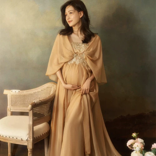 Ретро одежда для беременных подходит для фотосессий, платье большого размера для матери и ребенка