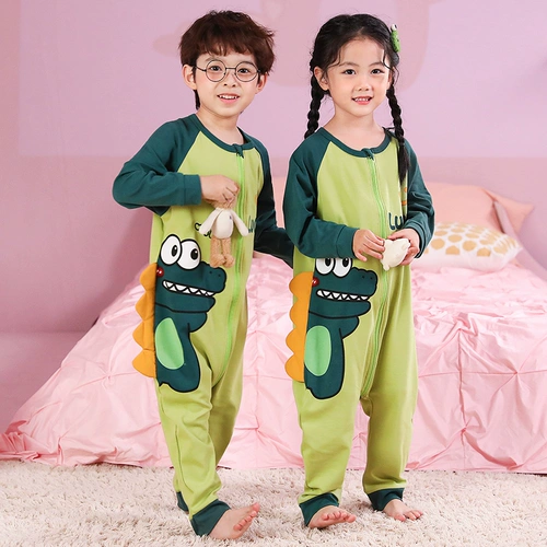 Детский динозавр, демисезонная хлопковая пижама, мультяшный хлопковый спальный мешок для мальчиков