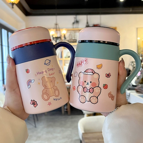 Высококачественный стакан, ручка из нержавеющей стали, чай, чайная чашка