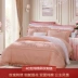 Bộ đồ giường cưới Fu Anna Xinerle Bộ đồ cưới công chúa bốn mảnh bằng cotton đôi giường 1,8m - Bộ đồ giường bốn mảnh