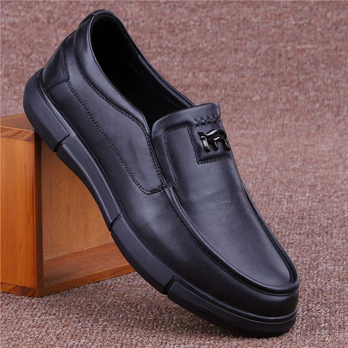 Туфли для кожаной обуви, дышащая повседневная обувь, из натуральной кожи, коллекция 2023, для мужчины среднего возраста