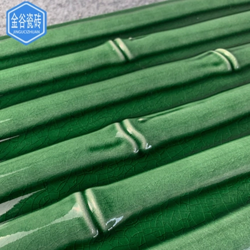 Jindu Plain Full Foarfain Glaze, зеленый лед ручной работы, бамбуковые трещины, бамбуковая туалетная кухня ресторан Бар Кличка Бар Кличка меняется фоновая стена