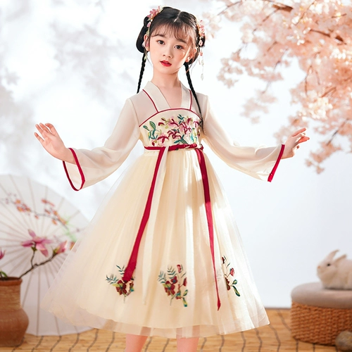 Летнее платье, детское ханьфу, китайский стиль