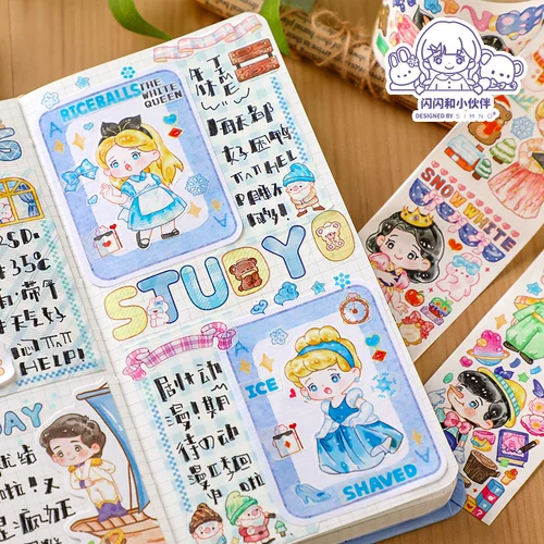 芯陌 Лента, наклейка, высококачественная мультяшная бумажная сетка, популярно в интернете, планировщик