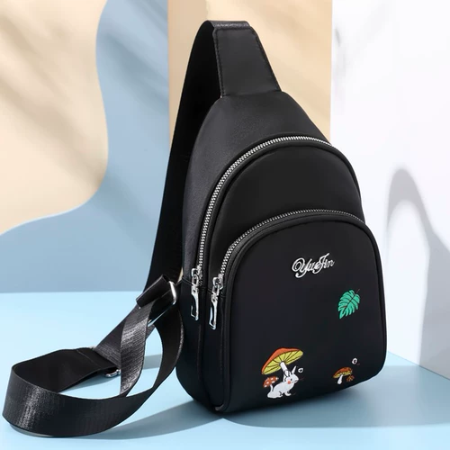 Нагрудная сумка, универсальная сумка через плечо, небольшой рюкзак для отдыха, с вышивкой, ткань оксфорд