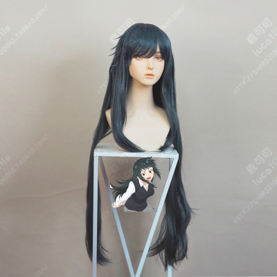 taobao agent Students who are not only cute, but also Maozaki enjoyed smoke green gray one meter long straight hair cos wig