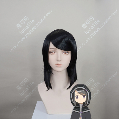 taobao agent Magic Record Magic Girl Xiaoyuan Black River Black River Black and Shoulder Movement Man game cosplay wigs