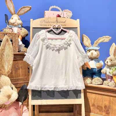taobao agent Genuine cotton cute T-shirt, with short sleeve, Lolita style