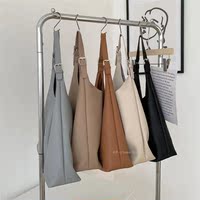 Youth shoulder bag Japanese and Korean open casual solid color single niche underarm casual women's bag large bag mother and daughter bag