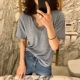 Hàn Quốc Dongdaemun mùa hè 2021 của phụ nữ váy ren viền mới cổ chữ V ngắn tay ngọt ngào áo phông rộng và mỏng xu hướng hàng đầu - Áo phông