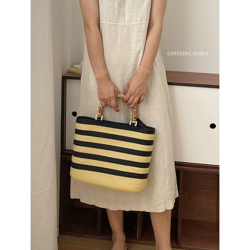 Летняя соломенная пляжная ретро сумка через плечо, коллекция 2022