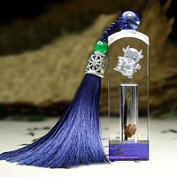 Синяя печать с кисточками