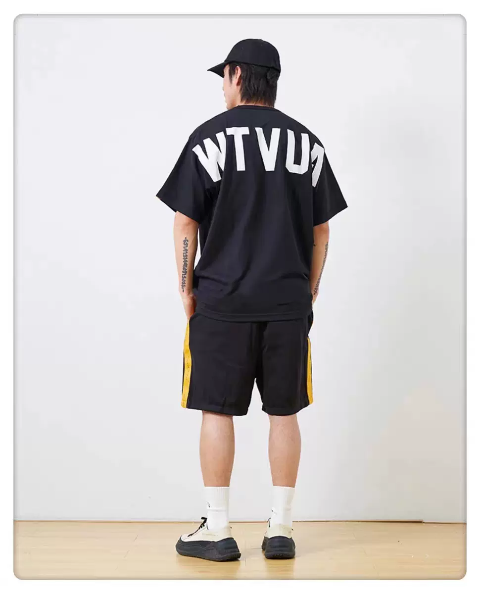 WTAPS STENCIL LS COPO日系后背字母WTVUA印花短袖T恤打底衫23SS