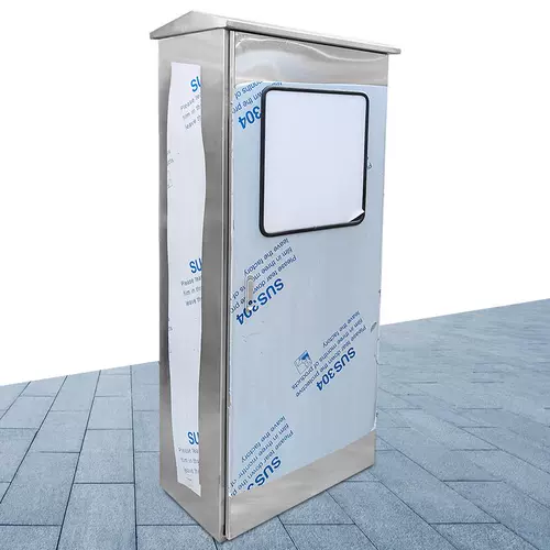 Наружный шкаф распределения питания из нержавеющей стали 304L, шкаф управления, уличный водонепроницаемый шкаф, электрическая коробка с двойной дверью, настройка пола