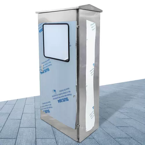 Наружный шкаф распределения питания из нержавеющей стали 304L, шкаф управления, уличный водонепроницаемый шкаф, электрическая коробка с двойной дверью, настройка пола