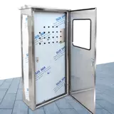 Наружный шкаф распределения питания из нержавеющей стали 304L, шкаф управления, уличный водонепроницаемый шкаф, электрическая коробка с двойной дверью, настройка пола