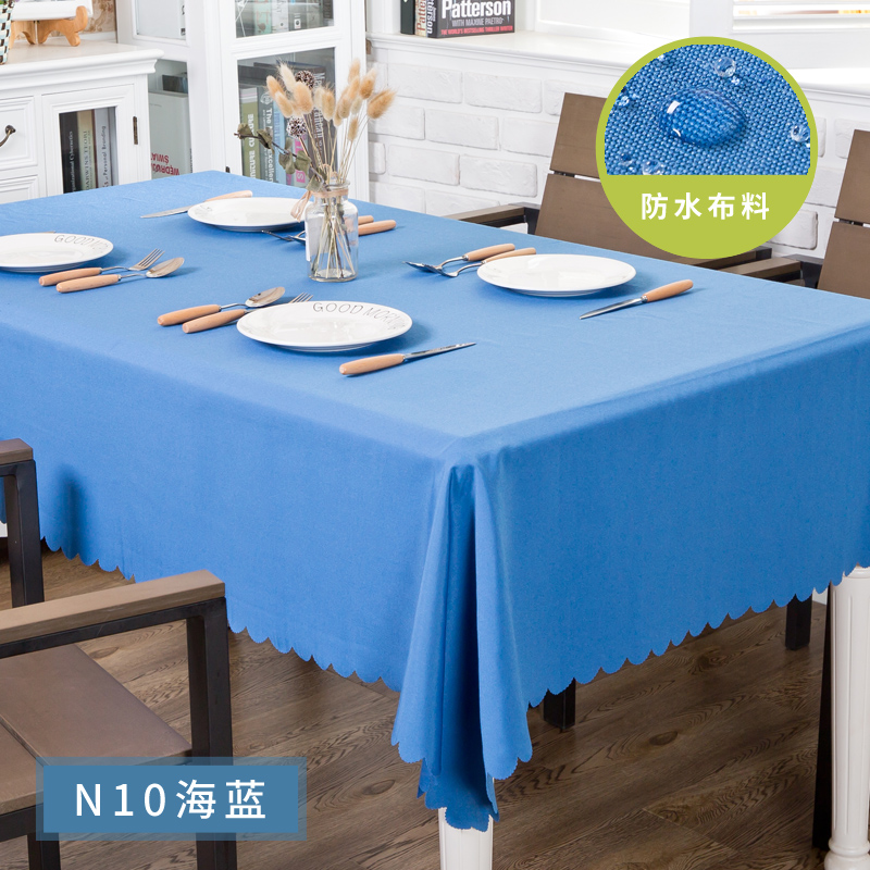 tablecloth, cotton and linen household tablecloth, waterproof, oil proof, non washable, rectangular tea table mat, dining table, high grade ins