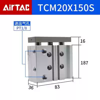 Xi lanh AirTac TCL/TCM12/16/20/25/32/40X10S/20S/30S/40S/50S/75S