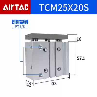 Xi lanh AirTac TCL/TCM12/16/20/25/32/40X10S/20S/30S/40S/50S/75S