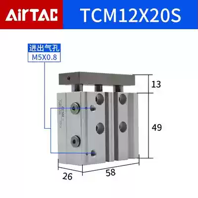 Xi lanh AirTac TCL/TCM12/16/20/25/32/40X10S/20S/30S/40S/50S/75S