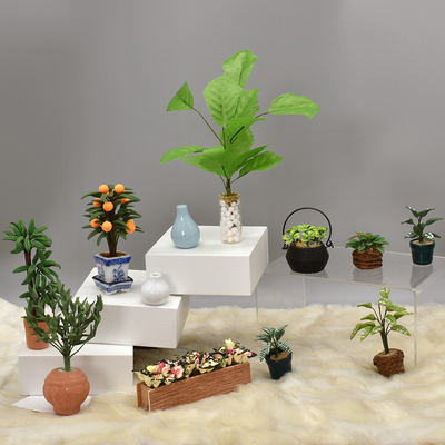 taobao agent Doll House Mini Substant Micro -shrinking Model Garden Decoration Clatform Tree Potted Plant 1/12 BJD & OB11