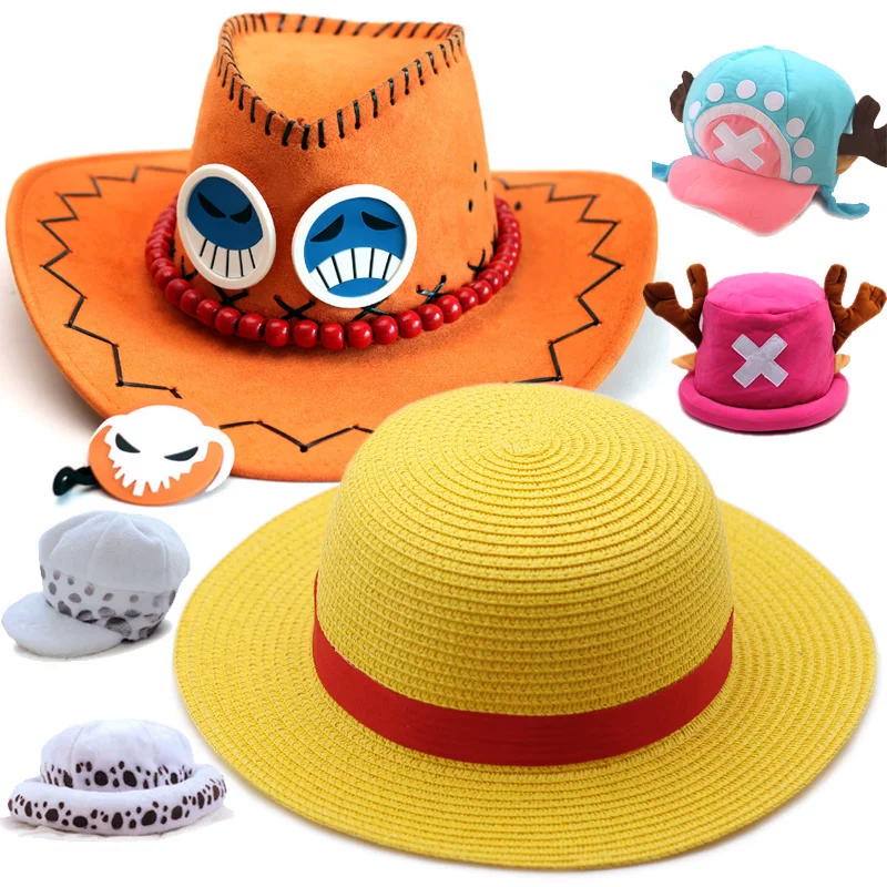 One Piece Лефи Straw Hat Чоппер Эйс Шляпа Роналдинью Ковбойская Шляпа Анимация Та же реквизит для косплея солнечный зонтик