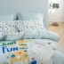 [Giải phóng mặt bằng] lovo nhà dệt đơn cotton đôi bốn mảnh ba màu đa sắc và nhiều chất liệu tùy chọn - Bộ đồ giường bốn mảnh