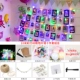 10 -meter Plug -In Color Lamp 40 Рамка для бумаги Paper Photo Rame Десять кусочков можно распечатать бесплатно бесплатно 40 листов