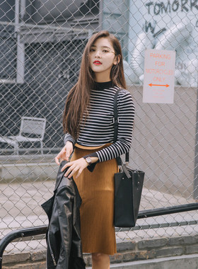 【条纹打底衫】_女款毛衫图片_条纹针织打底衫价格_搭配分享 - 爱逛街