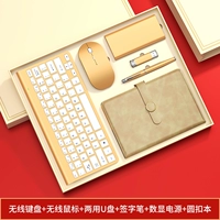 Умная золотая клавиатура, мышка, блок питания, USB-флеш-накопитель, комплект, 6