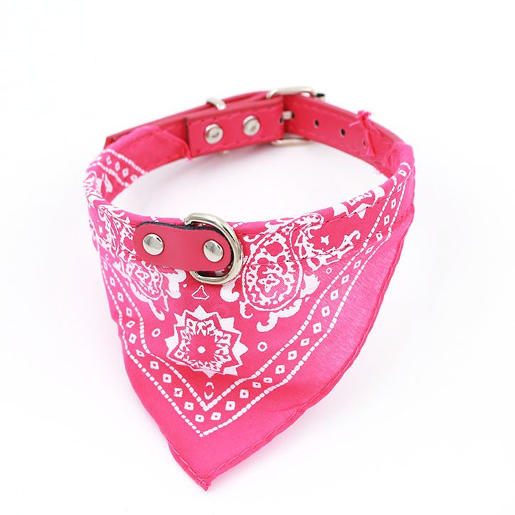 Rose Red Triangle Towelpuppy Dog collar poodle Pomeranian Bichon    Pet Supplies & Pet Wool bow Collar   Miniature dog Neck cover