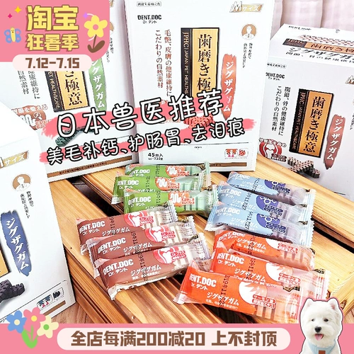 Доктор Данте, Япония, образует щенков, шлифовавшись зубами и чистыми зубами.