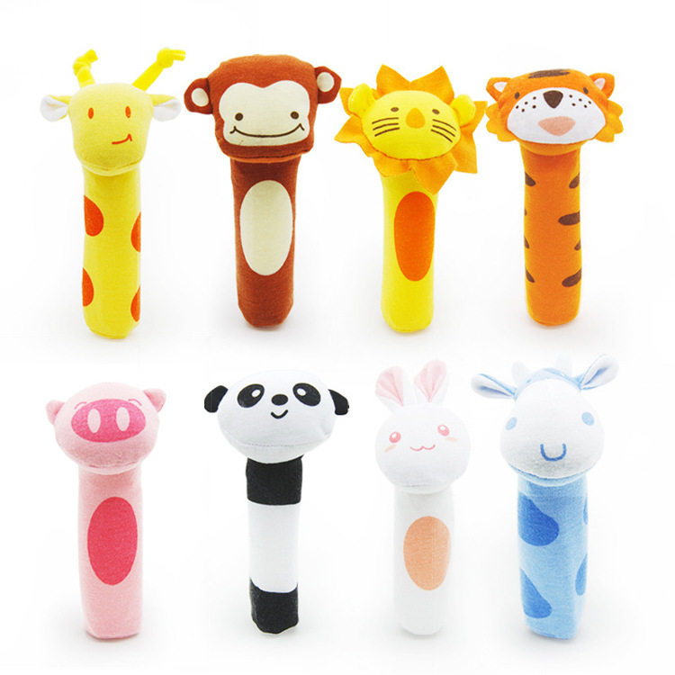 0-3-6 месяцев Yishibiti animal bibi stick ручная игрушка bb stick для новорожденных, ручная кукла 0-1 год Изображение 1