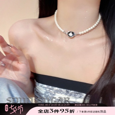 taobao agent European and American trend pearl planets niche design clavicle chain LISA, the same queen queen queen Saturn high -level sensor necklace