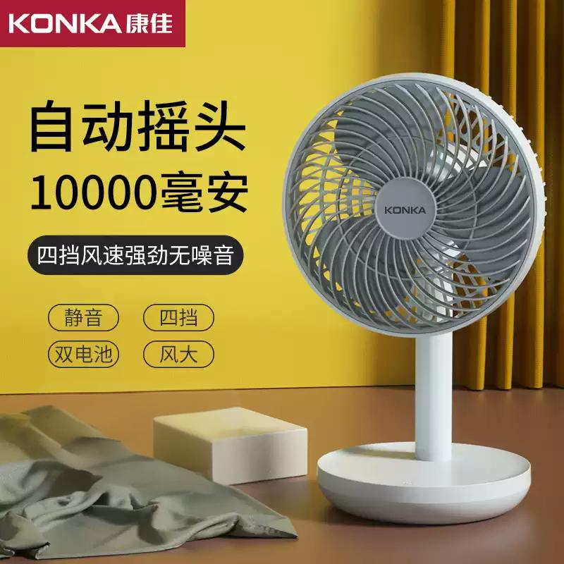 90度摇头 电量显示 四档调节 静音 可充电