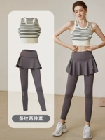 SET [Retro Black Top + серые брюки и юбки]