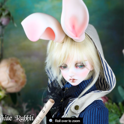 taobao agent Peakswoods rabbit ear parts_white three -point ear accessories