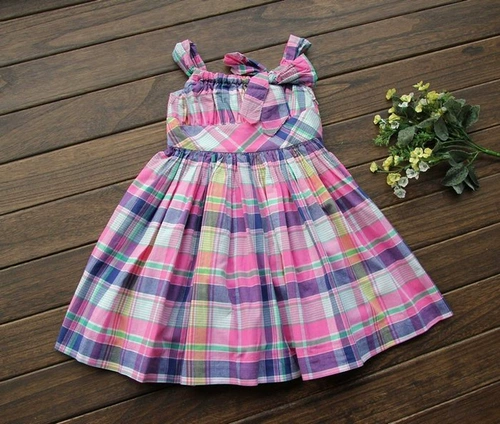 Летнее хлопковое платье, прохладное детское платье-комбинация, А-силуэт