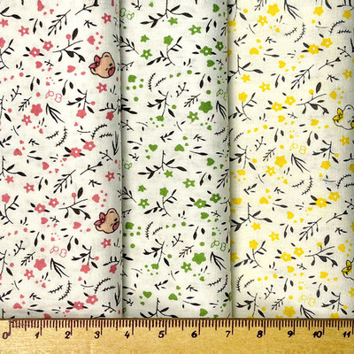 taobao agent Shirley fabric shop pure cotton bear crushed flower cloth diy handmade foreign dress children's clothing clothes dress fabric