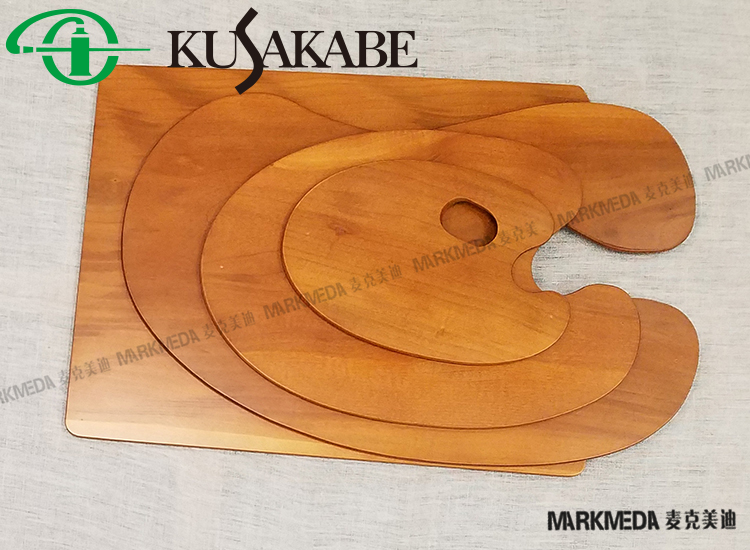进口 日本KUSAKABE日下樱木质调色板 方型 椭圆形 油画实木调色盘 Изображение 1