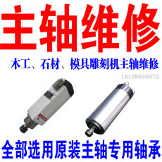 Шпиндель 1.5 2.2 3.2 5.5kw风冷水冷雕刻机主轴维修木工 石材机主轴换轴承