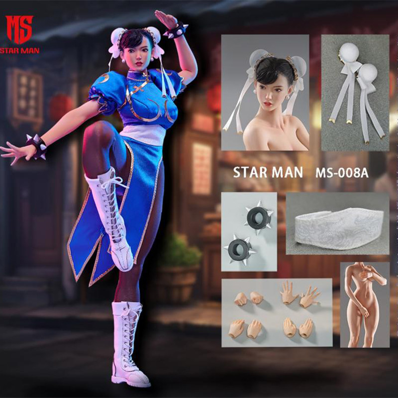 STAR MAN 1/6 Female Fighter Chun-Li MS-008 Action Figure Toy 