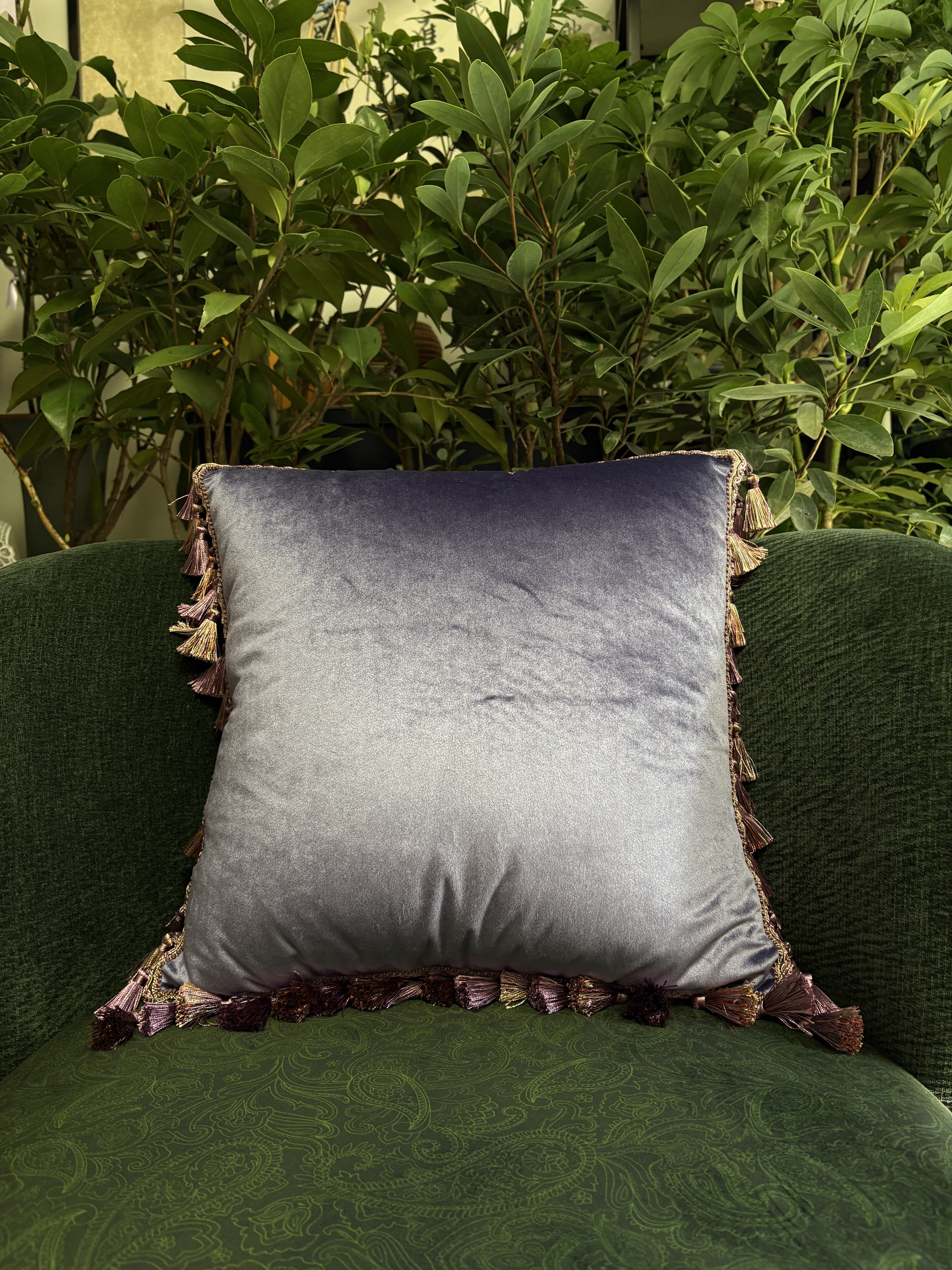 Luxury burgundy and pink velvet throw pillows with traditional Chinese floral embroidery 18x18 inch