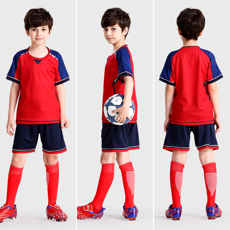 Children's football clothing suits sports elementary school football clothing training clothing boys and girls custom printed team jerseys