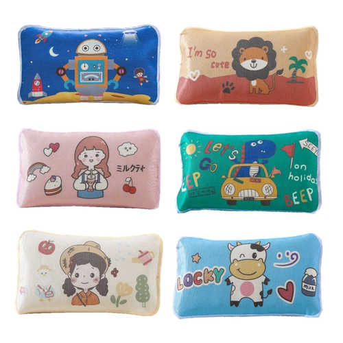 Детская шелковая наволочка для детского сада, мультяшная дышащая подушка, можно стирать