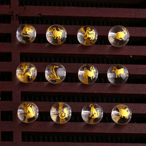 Белый кварц, украшение-шарик, бусины, аксессуар, белые прозрачные аксессуары, китайский гороскоп, 8-10мм