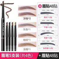 5-глубинный кофе*2+легкий кофе+серый+кофе+паста для бровей 48 таблеток
