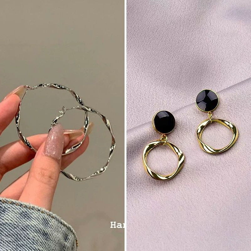 Крупные серьги с хвостиком