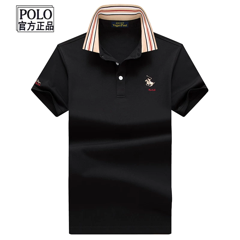 Поло, хлопковая футболка с коротким рукавом