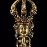 Цинхай Таэру, вековое наследие Дхармы, ваджрный колокольчик, тантрический инструмент из чистой меди, пятиниточный ваджрный колокольчик и пестик.